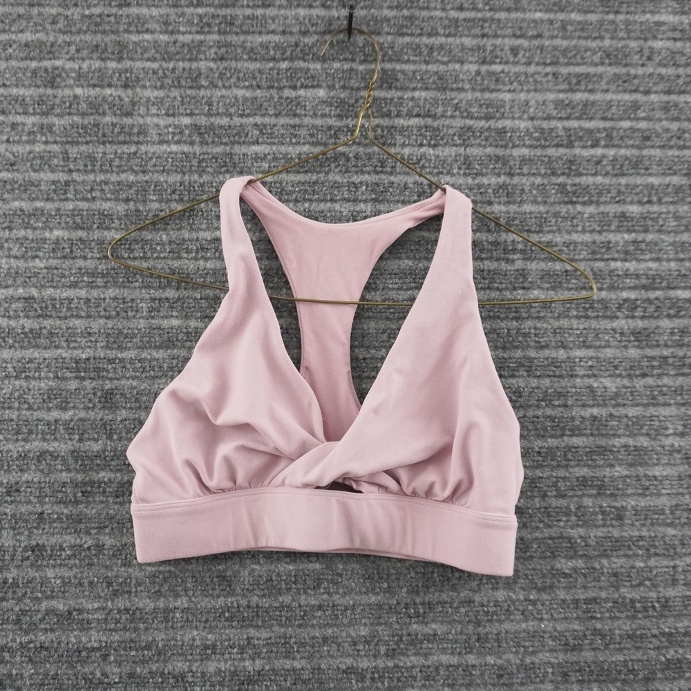 Lululemon Sports Bra Womens 6 Mauve Pink Twist Front Racerback Activewear